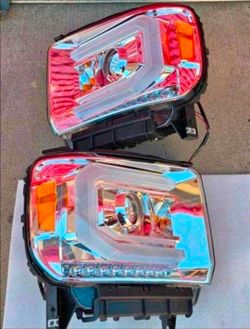 14-15 Gmc Sierra 15-19 Sierra 2500HD
3500HD LED DRL Projector Headlights
Luces FOCOS Micas Faros