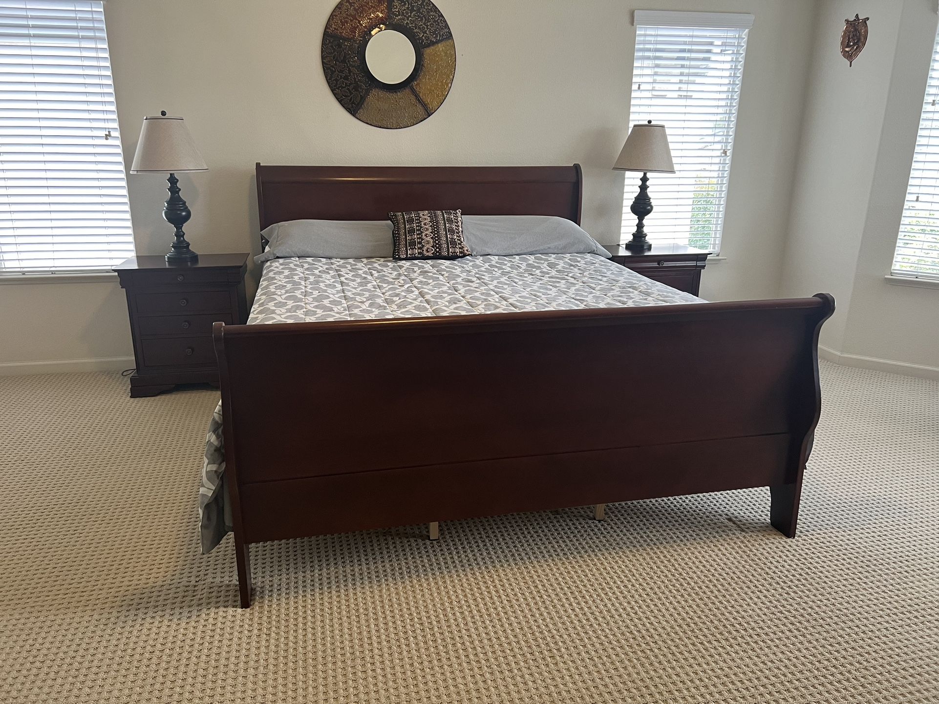 King Bed with End Tables