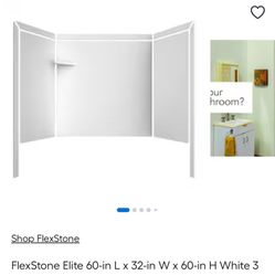 FlexStone 60x32x60 Bathtub Wall Panels