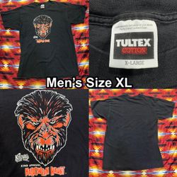 Vintage Knotts Scary Farm 22nd Annual Halloween Haunt XL T-Shirt 1994 Wolf Man