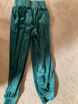 Green fancy sweat pants