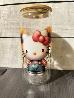 Hello Kitty , stitch Nightmare before Christmas 26 Ounce Glass Cups