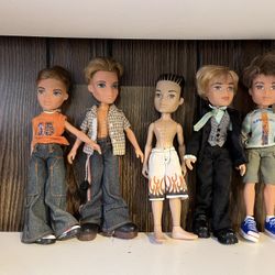 Lot of 5 - Bratz Boys 2001-2007 Lot Dylan Cameron Koby Eitan Cade
