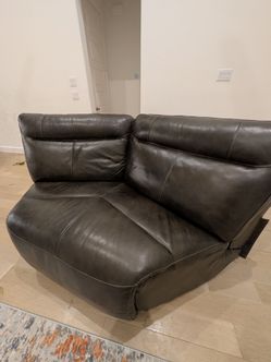 Wedge Corner Leather Sofa - move out sale
