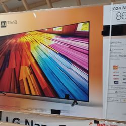 Best Deals.  86" Screen Led Smart 4k By LG.  Over Stock Tvs.  Blow Out Sale 