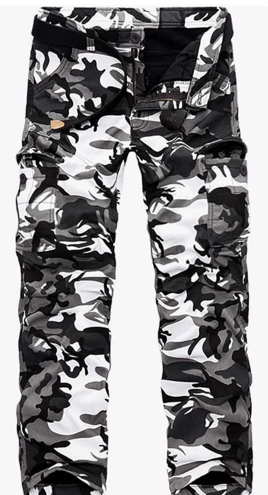 Thicken Mens Winter Fleece Lined Cargo Pant Windproof Outdoor Work Pants