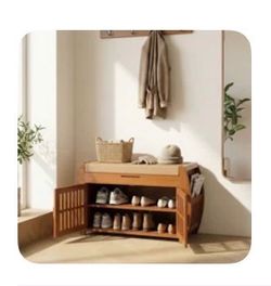 5 pair shoe bench and storage