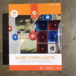 4th of July Decorations, Globe String Lights - Fourth of July