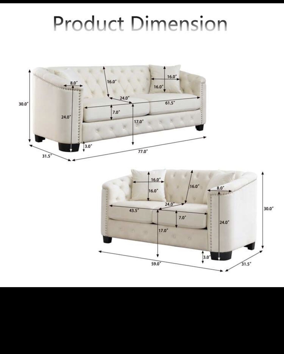 Brand New Sofa Loveseat