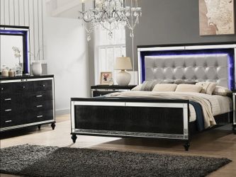 Valentino Queen Bedroom Black
