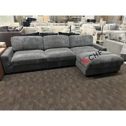 Corduroy modular sectional sofa 
