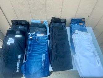 Buy Out Lot OF 12 American Eagle Women’s Jeans Size 14 16 18 New And Used Make Offer