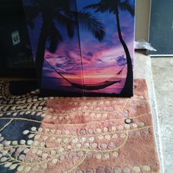 2 Set Canvas  Palm Tree 20.00