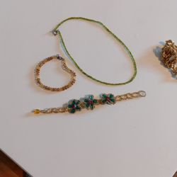 Beaded Bracelet And Choker Necklace