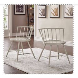 Set of 2 Irelyn Low-Back Windsor Classic Dining Chairs 