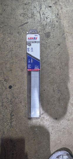 25-pack of Lenox B118R 12-inch reciprocating saw blades specifically designed for cutting metal.