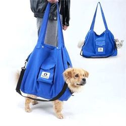 Pet Carrier Soft Cat Sling Carrier Bigger Size XL Color Blue Breathable Travel Use Pet Accessories Outdoor Crossbody Strap Design,Support Cats and Dog