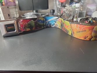 Teenage mutant ninja turtle seat belt buckle belt