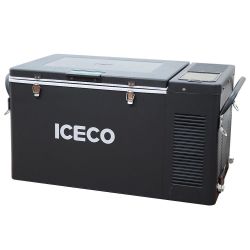 ICECO 35L  Dual Zone Portable Fridge Freezer, 37 Quart 12V Car Refrigerator with Secop Nano Compressor, Aluminum Electric Compressor Cooler 12/24V DC