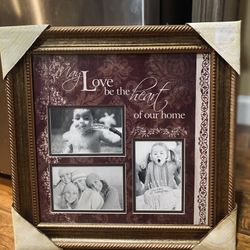 framed photo /May love be the heart of our family /size17.5"×17.5"