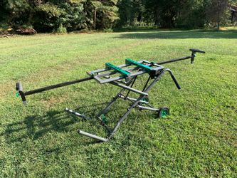 Folding miter saw stand with wheels. Hitachi/Metabo UU240R