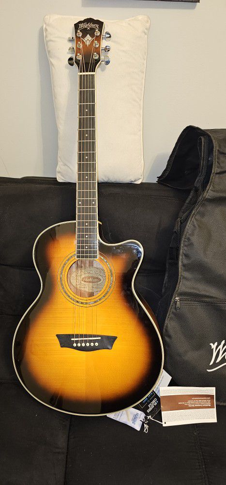 Washburn Ea15atb Acoustic Electric Guitar 