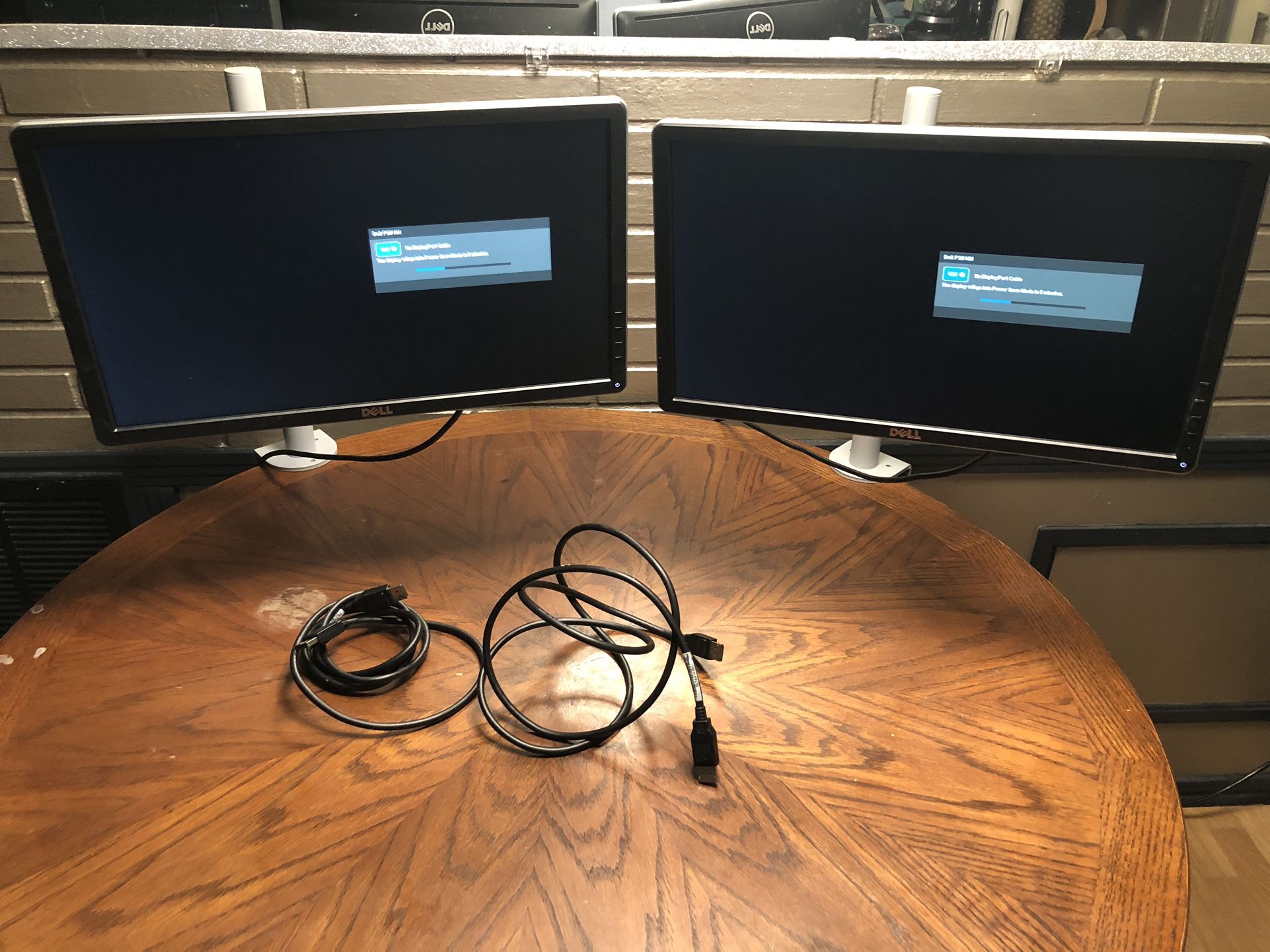 Dell Monitors With Desk Mounts And Display Cords Looking To Trade For laptop