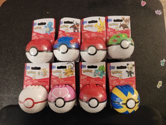 (8) Mega Pokemon Ball/Figure Lot UNOPEN