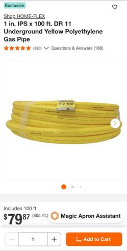 1" Gas Line, Underground Kit w/ 2 Risers