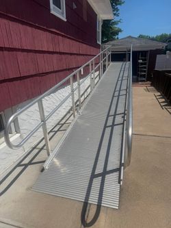 30 fount L-Shaped Modular Ramp with 4' Turn Platform