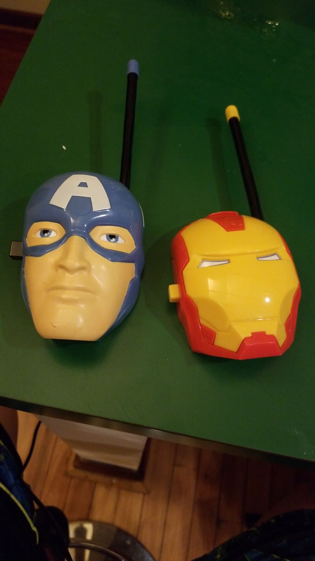Captain America and iron man walkie talkies
