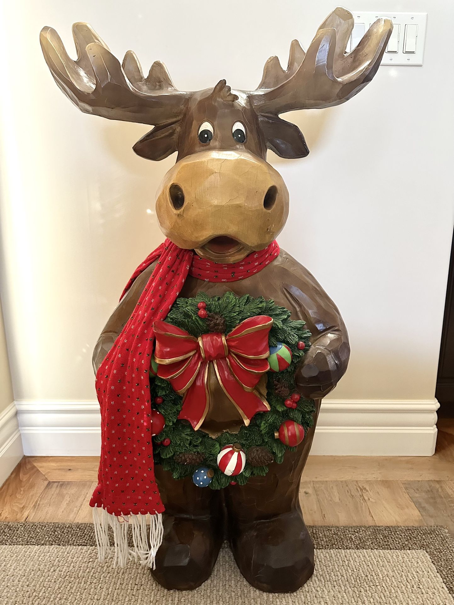 Big Christmas Moose Decor-About 4 Feet tall
