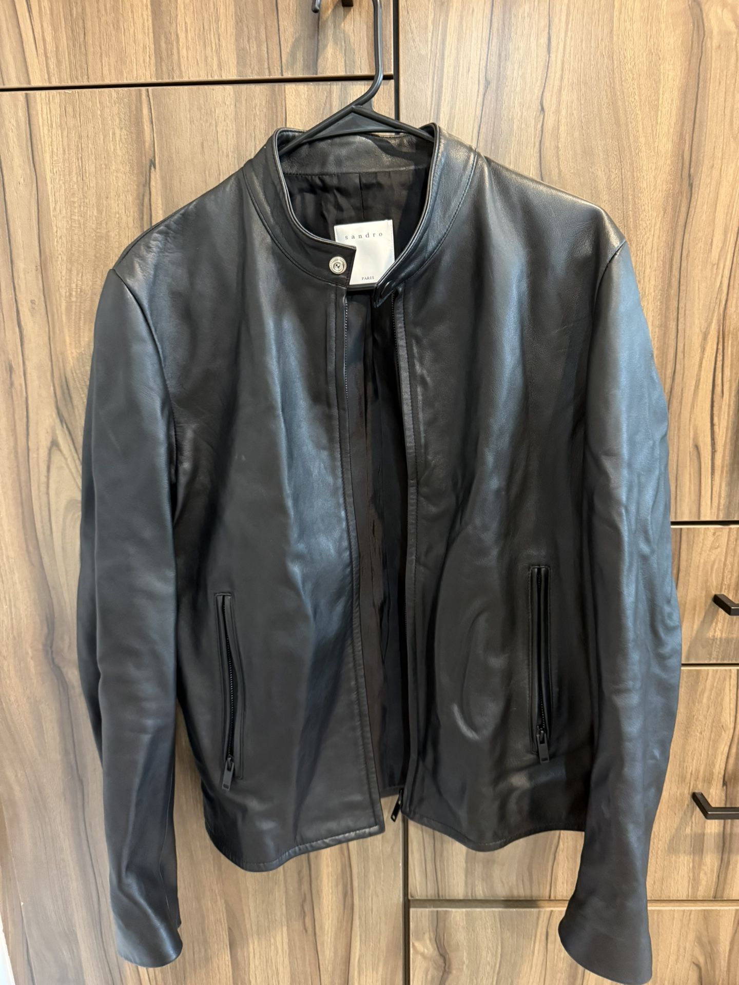 Leather jacket Sandro Paris 