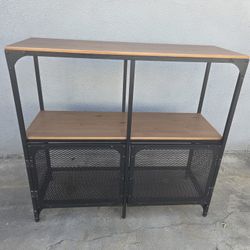 Large Storage/Display Shelf  Wood And Metal 
