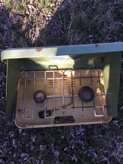 Vintage propane camping grill