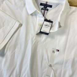 Tommy Hilfiger Regular Fit Stretch Core Polo Shirt NWT White Sz XL