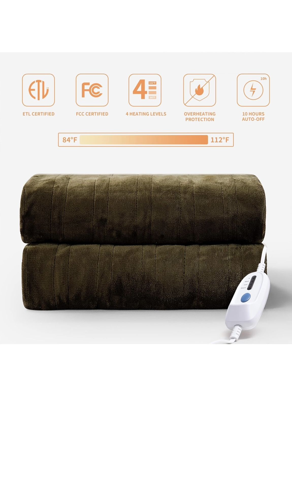 JET'S HOME Heated Blanket