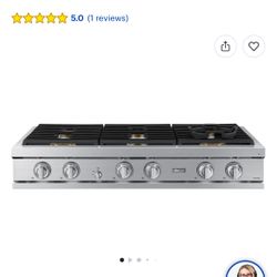 Dacor - 48" Built-In Gas Rangetop with 6 Burners - Silver Stainless Steel