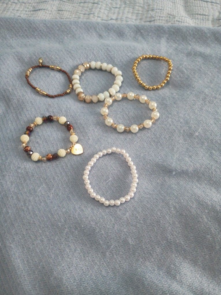 6 Beaded Braclets