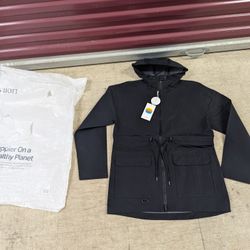 Viori Women's Rain Jacket Sz Small  Grey/Black New 