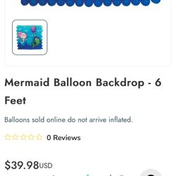 Mermaid Ballon Backdrop