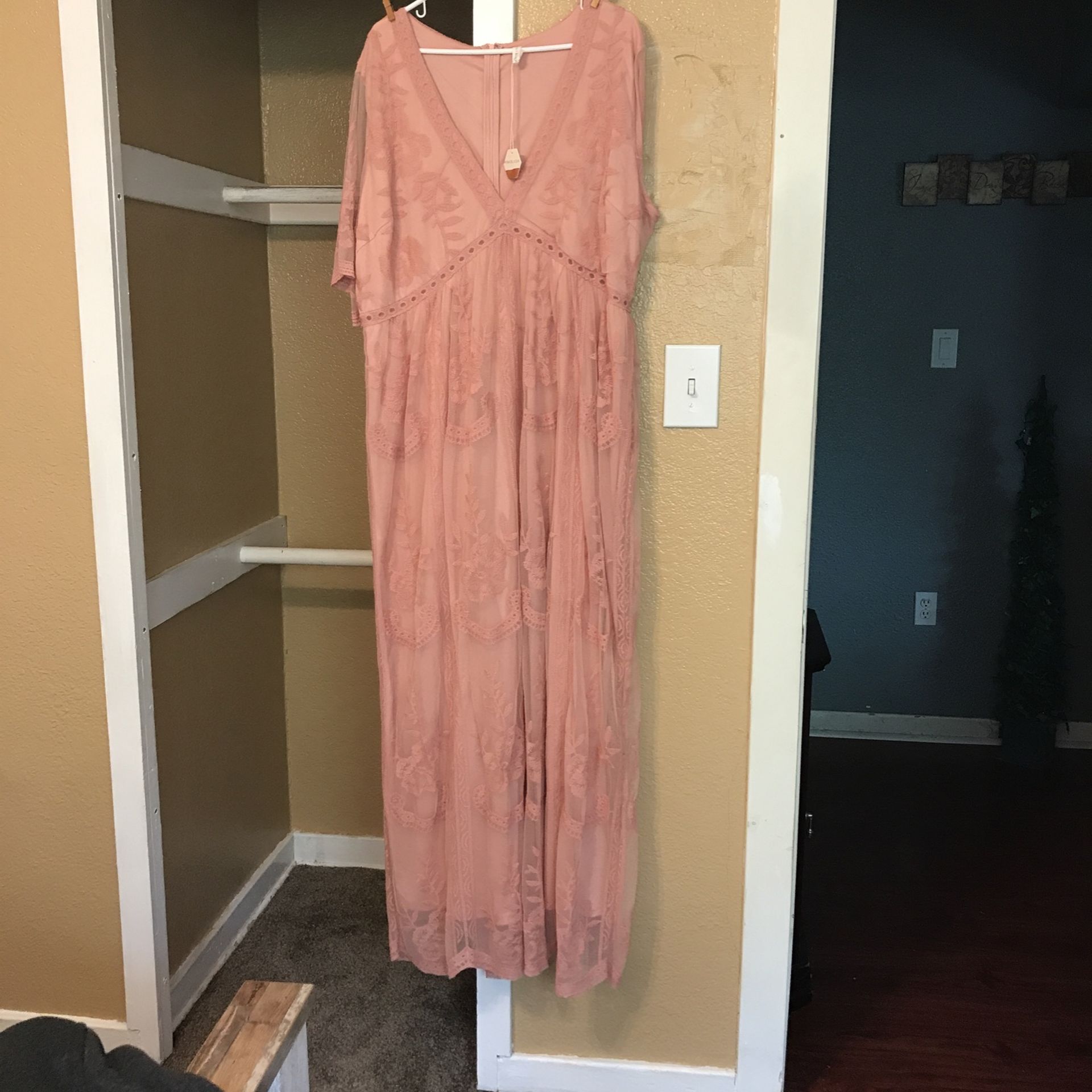 Pink Blush Maternity Dress
