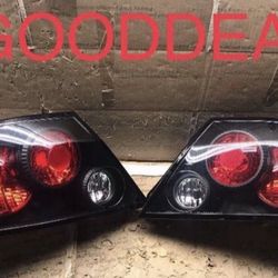 #OT11 02-2003 Mitsubishi Lancer Black JDM Style Taillights Tail Light Pair Set Lamp
