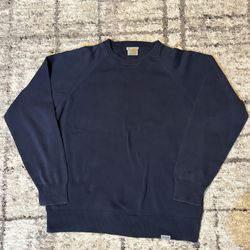 Carhartt WIP Chase Crew Neck Sweatshirt in Dark Navy
