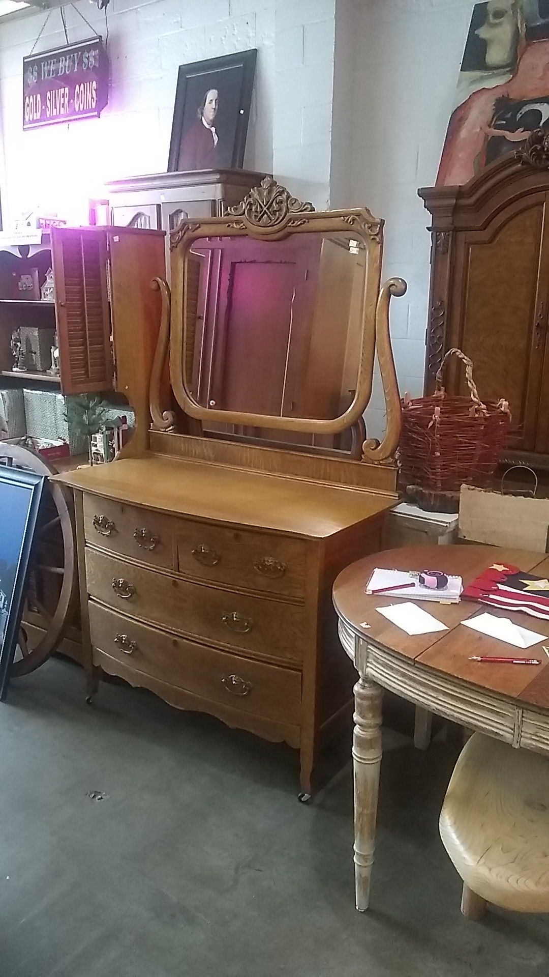 French provincial Dresser with mirror