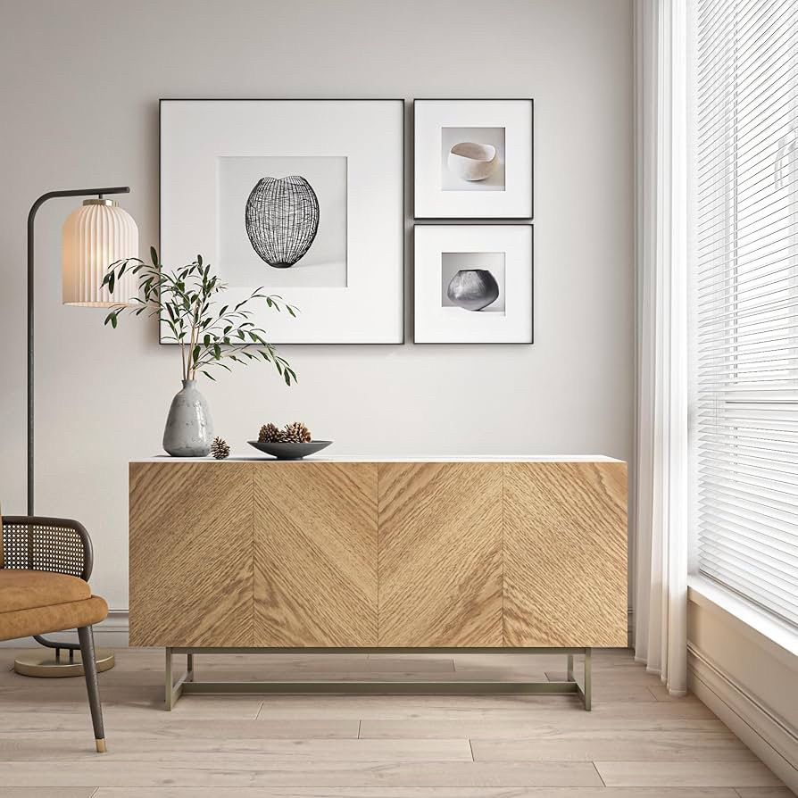 faux marble top modern TV stand
