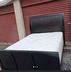 Queen Bed Frame with Mattress