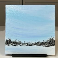 On A Winter Day - 6" x 6" Original Acrylic Painting