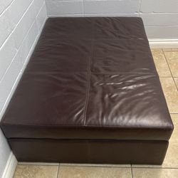 Leather Center Storage Sofa