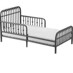  Metal Toddler Bed With 2 Mattress 